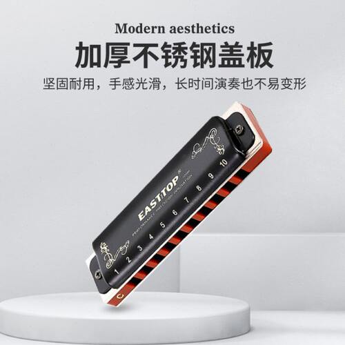东方鼎蓝调布鲁斯十孔口琴10孔C调PADDY音阶初学 T008K专业调音