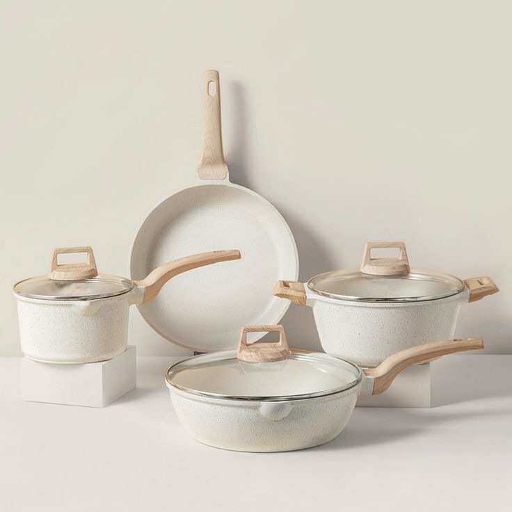 跨境锅具套装麦饭石烹饪锅具不粘锅套装平底锅家用炒菜锅厨具套装