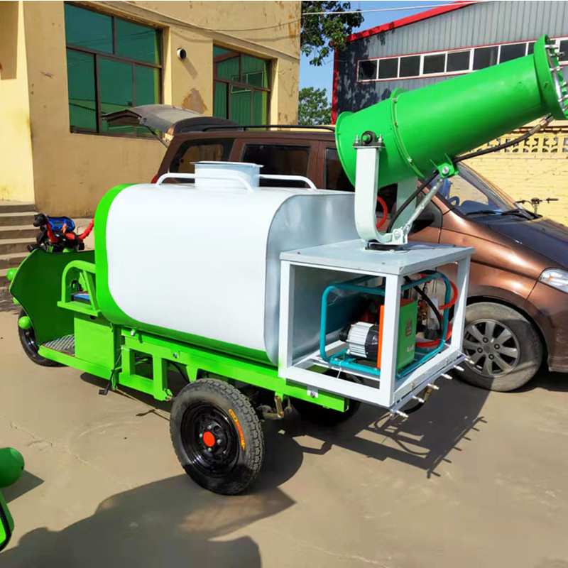 电动三轮车除尘喷洒车市政小区工地路面多功能小型电动洒水车