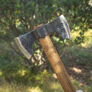 奇星双刃斧户外露营战斧全钢锻打可一件代发支持 青冈木手柄