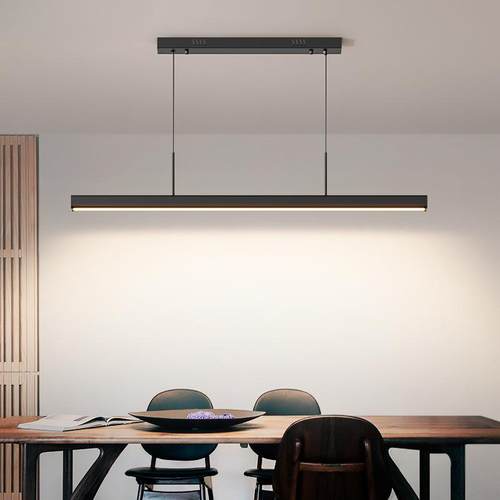 一字餐厅吊灯现代简约餐厅灯茶室办公室吧台极简长条餐桌饭厅灯具