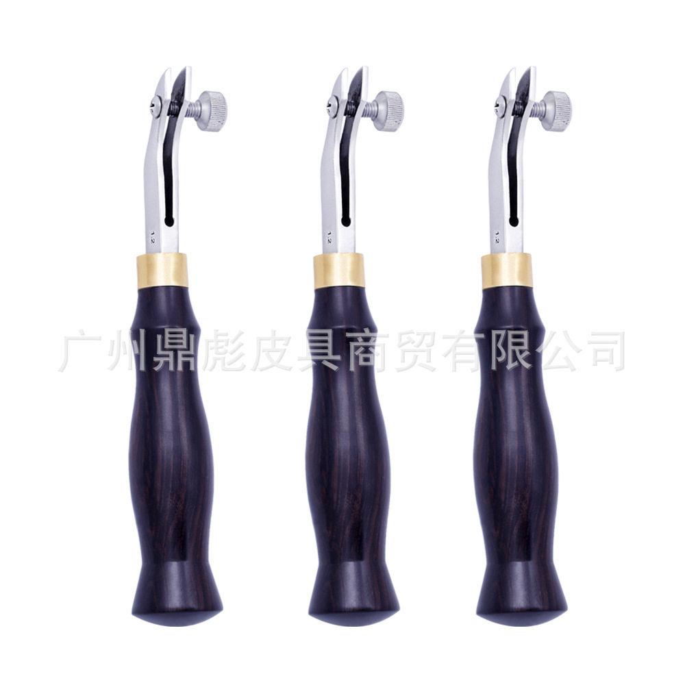 檀木可调皮革压边划线器