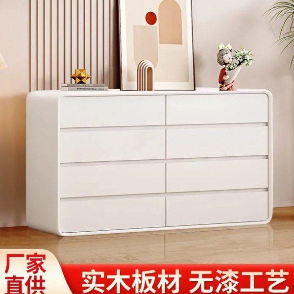 全实木斗柜轻奢奶油风卧室床头柜免安装客厅收纳柜双排六斗八斗柜,住宅家具,斗柜,淘宝优惠券,粉丝福利购,淘宝优惠卷