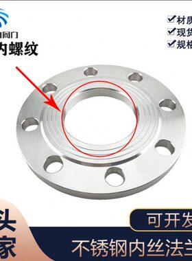 30 DN500扣法兰片不锈钢内丝P内法兰片 丝N14 N内丝螺纹D08法兰盘