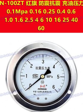 0抗震016mpa0Y 1 T..压力表0 -6..0.油010TN红旗0-14 充25.Z160.