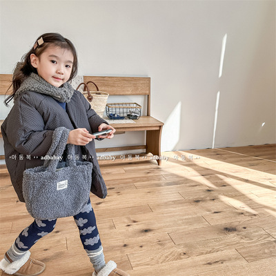 儿童羽绒衣深秋冬款韩版男女童冬装面包服外套连帽子宝宝保暖上衣