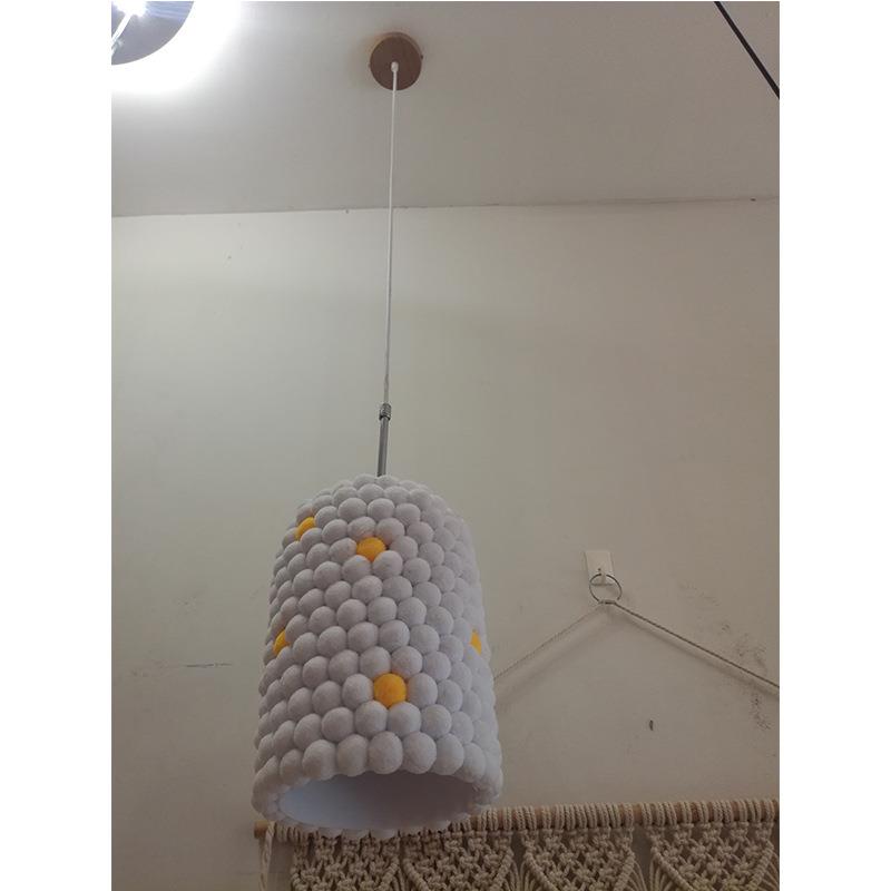 北欧布棉线吊灯美式乡村北欧极简棉线编织亚麻布灯创意个性吊灯