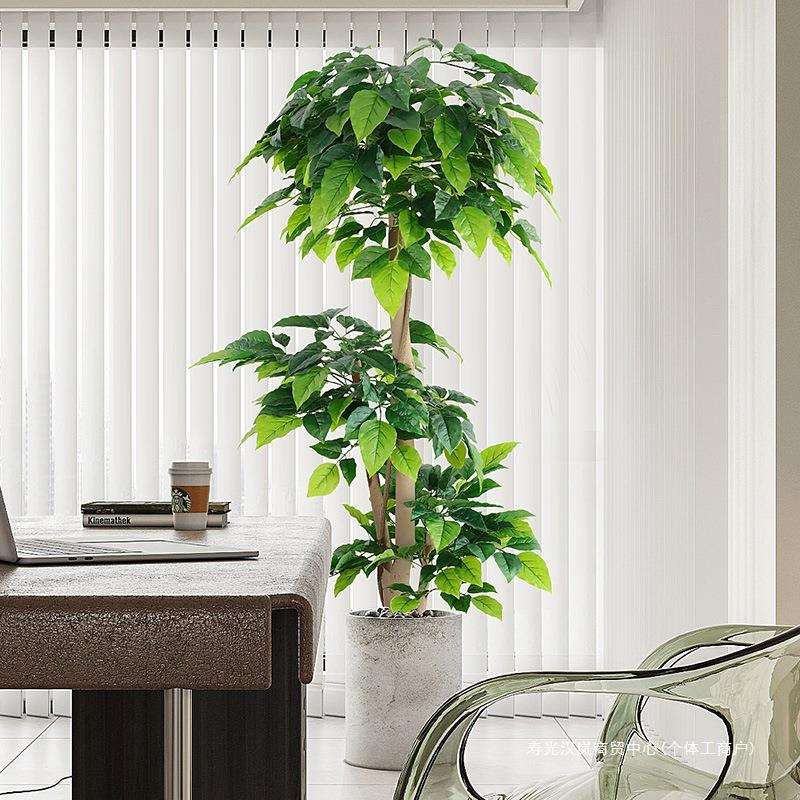大型植物幸福树发财树客厅落地假绿植室内家居装饰摆件假花