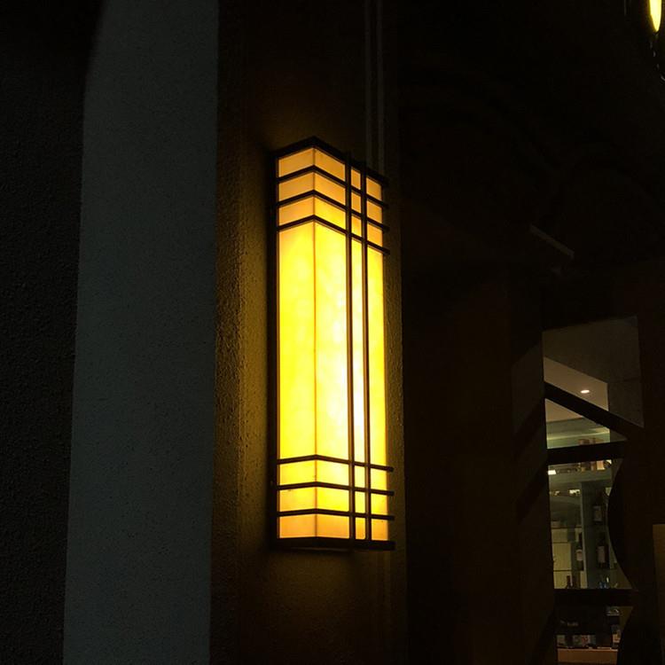 户外仿云石壁灯花园别墅小区楼盘防水室外中式简约售楼酒店外墙灯