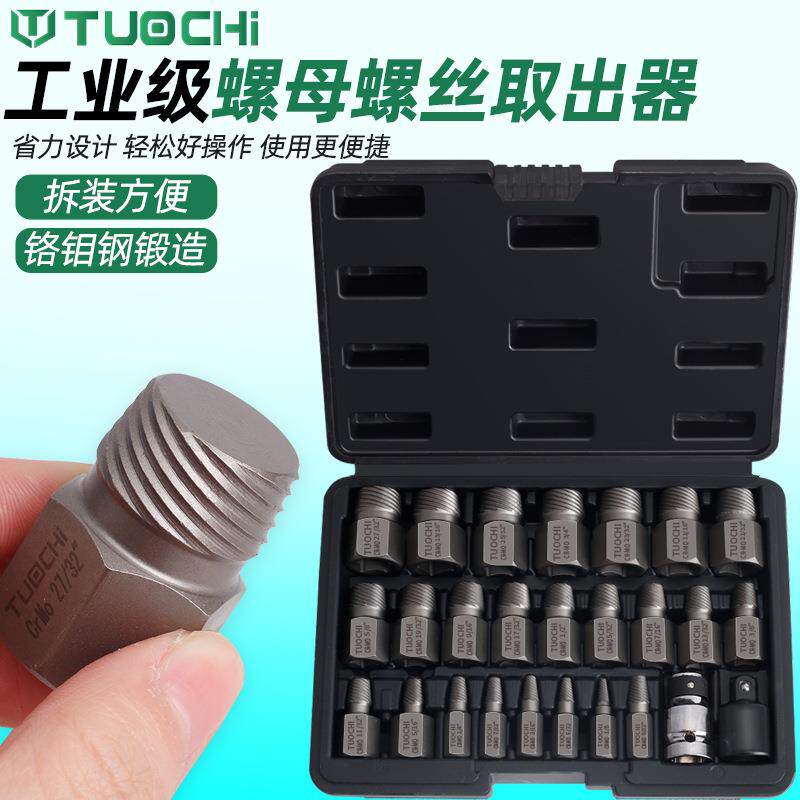 断螺丝取出器高强度反丝滑牙滑丝拆断头螺丝取丝器万用断丝取出器
