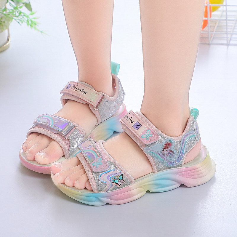 女童凉鞋2022夏季新款儿童运动时尚韩版公主小孩子软底防滑沙滩鞋,童鞋/婴儿鞋/亲子鞋,凉鞋,淘宝优惠券,粉丝福利购,淘宝优惠卷