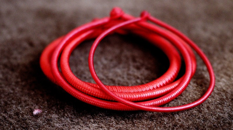 正宗藏式九乘金j刚结 男女情侣本命红手绳手链 原创手工定制