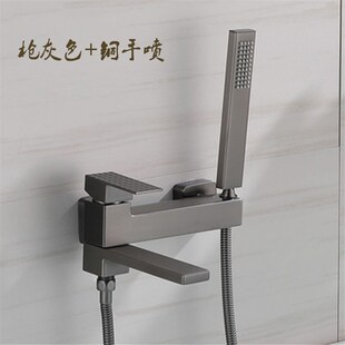 贝西枪灰卫生间马桶冲洗伴侣冷热挂墙妇洗器喷枪增压铜洁身冲屁股