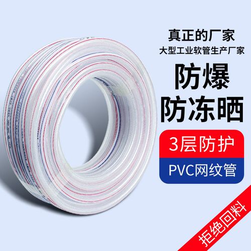 1米价 水管软管pvc蛇皮管网纹管家用防冻洗车塑料花园浇水管柔软