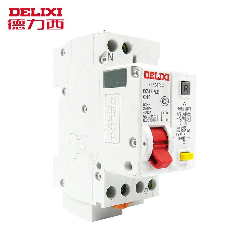 德力西 DZ47PLE C 1P+N空气开关漏电保护器断路器漏电保护断路器