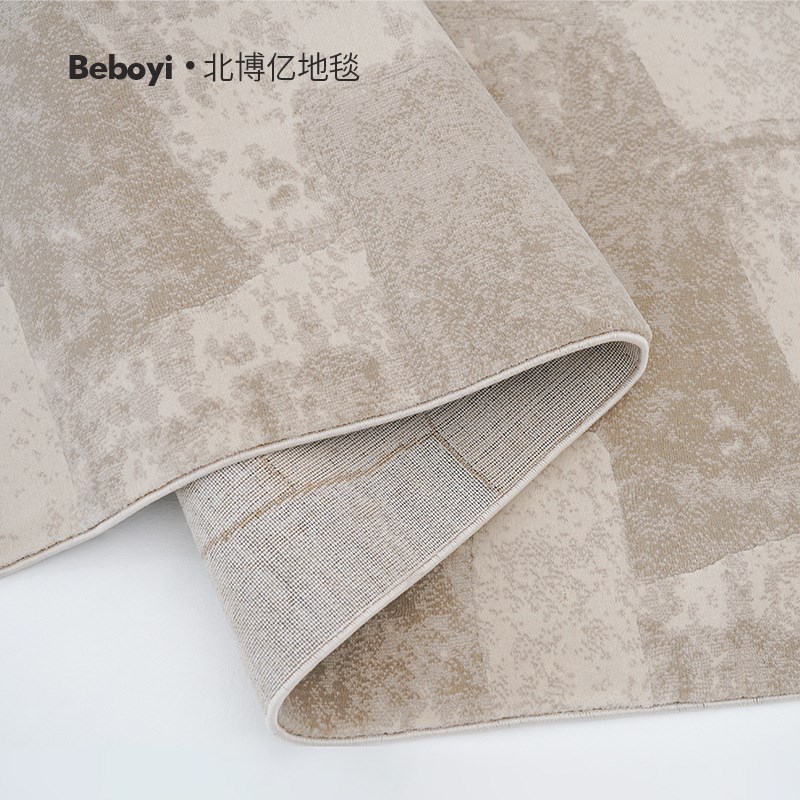 土耳其进口素色地毯客厅北欧高端轻奢现代简P约茶几毯卧室床边毯
