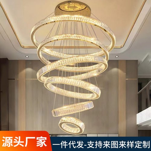 轻奢水晶客厅灯简约现代loft