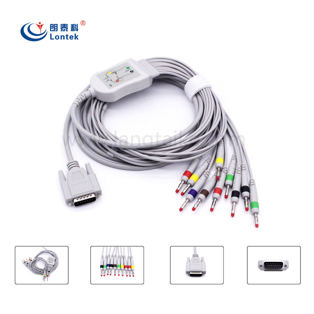EKG心电图机12导联线监护仪