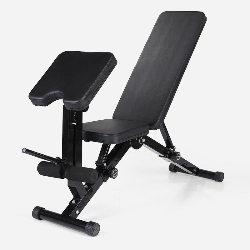 折叠哑铃b凳牧师凳杠铃卧推深蹲架家用多功能健身器材举重床杠铃