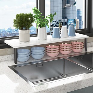 窗台延伸板厨房台面改造s拓宽延伸板储物架无冲孔高度可调储物器