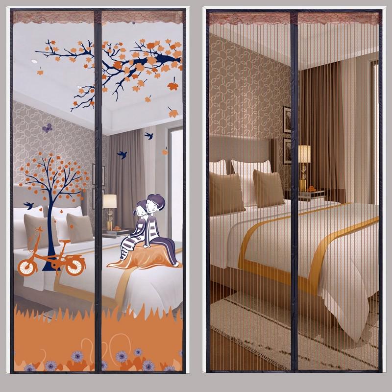 防蚊门帘夏d季家用高档纱网磁性夏天门窗粘扣自防蚊虫网纱磁铁自