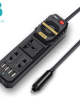 多12V220货车v能汽USB插座0电源转换器动20车充车载逆变器式逆变W