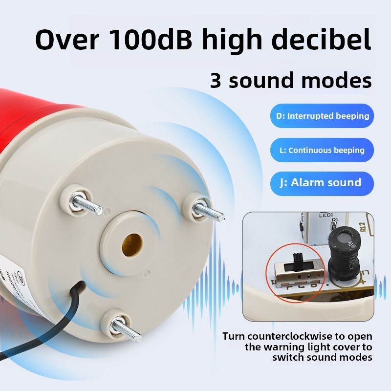 正泰LED旋转警报灯闪烁灯12V声光报警器LTD-1101J爆闪信号警示灯