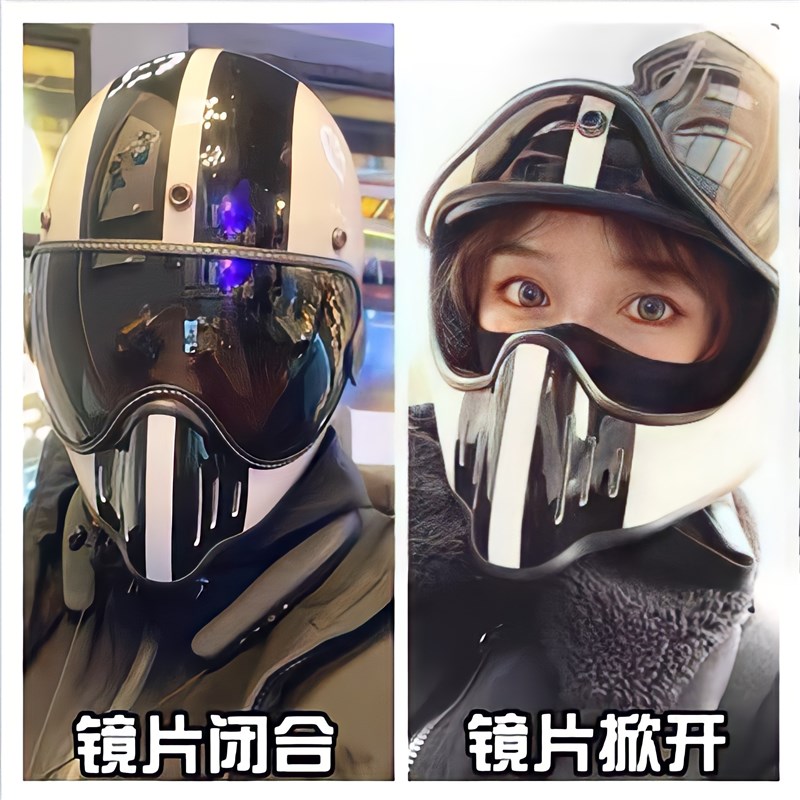 TTCO复古哈雷风镜MOTO3摩托车头盔眼镜全覆式机车防刮防雾护目镜