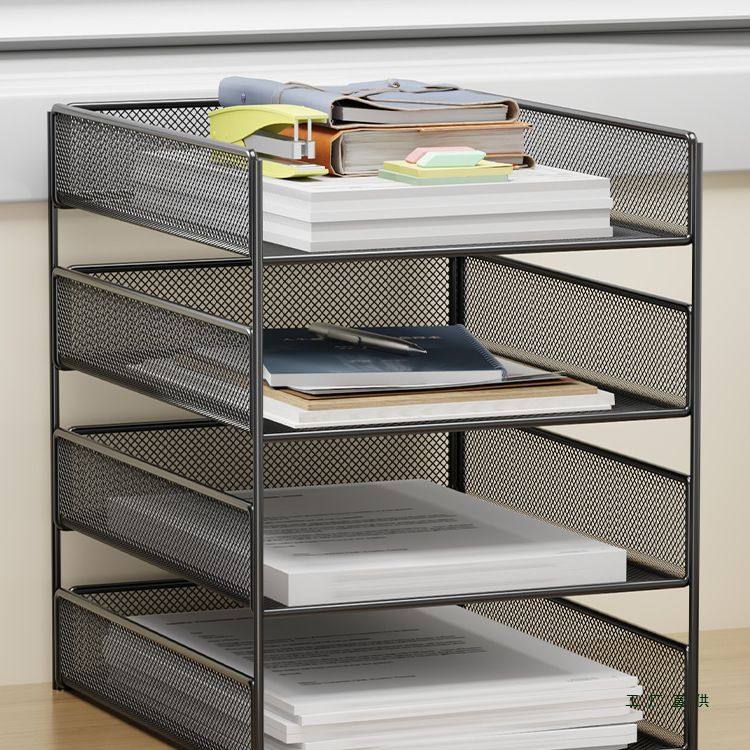 桌面文件收纳架办公用品收纳筐文件夹资料架收纳整理盒分层架a4文,住宅家具,书架,淘宝优惠券,粉丝福利购,淘宝优惠卷