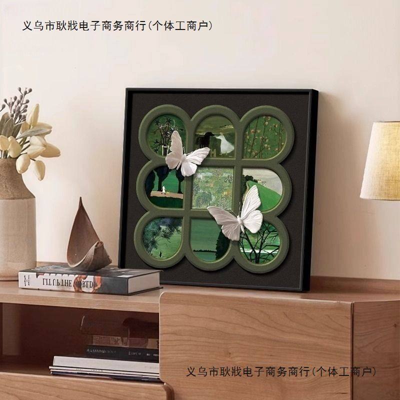 古风桌面摆画2025新款装饰画电视柜摆件高级客厅卧室床头壁挂复古,家居饰品,电表箱装饰画,淘宝优惠券,粉丝福利购,淘宝优惠卷