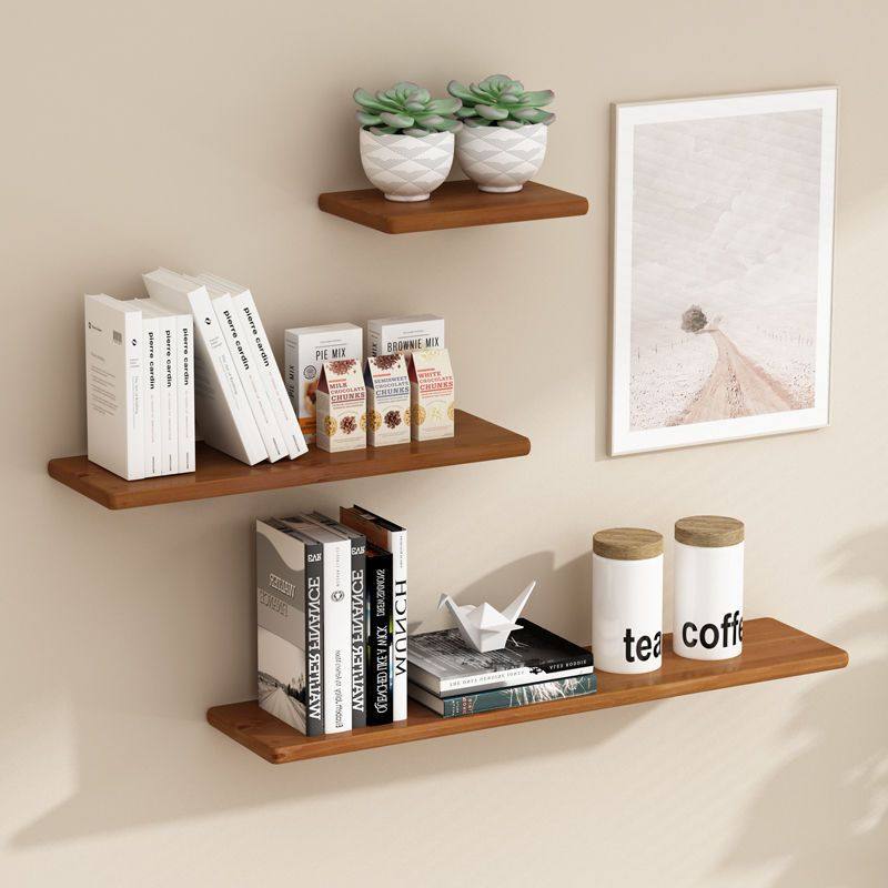 实木墙上置物架挂墙一字隔板墙面收纳架美甲展示架古风一字型书架,住宅家具,搁板/置物架/家用陈列架,淘宝优惠券,粉丝福利购,淘宝优惠卷