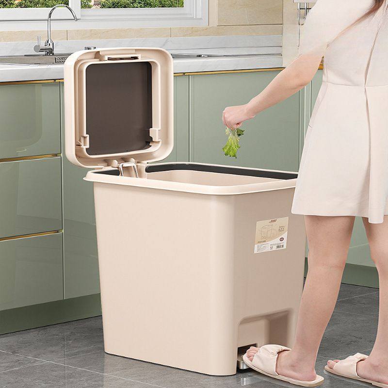 垃圾桶家用卫生间厕所带盖厨房大容量客厅轻奢脚踩式商用2024新款