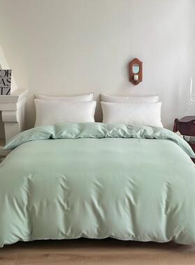 100支加厚磨毛全棉纯色单被套229x230x250cm纯棉亲肤单件248X248