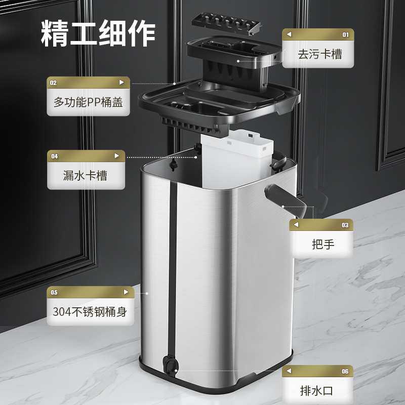 厂家现货新款免手洗平板刮刮净拖把清洁拖布可伸缩杆懒人带桶拖把