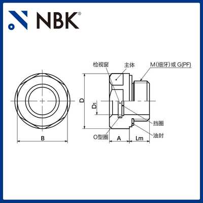 NBK QLGAX 油位窗-符合ATEX指令 可使用温度-20℃-150℃ 源头工厂