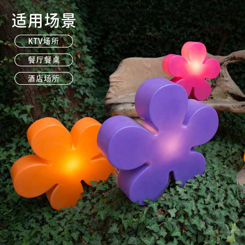 LED发光花瓣装饰灯 园林草坪景观灯遥控节日氛围灯别墅度假村装饰