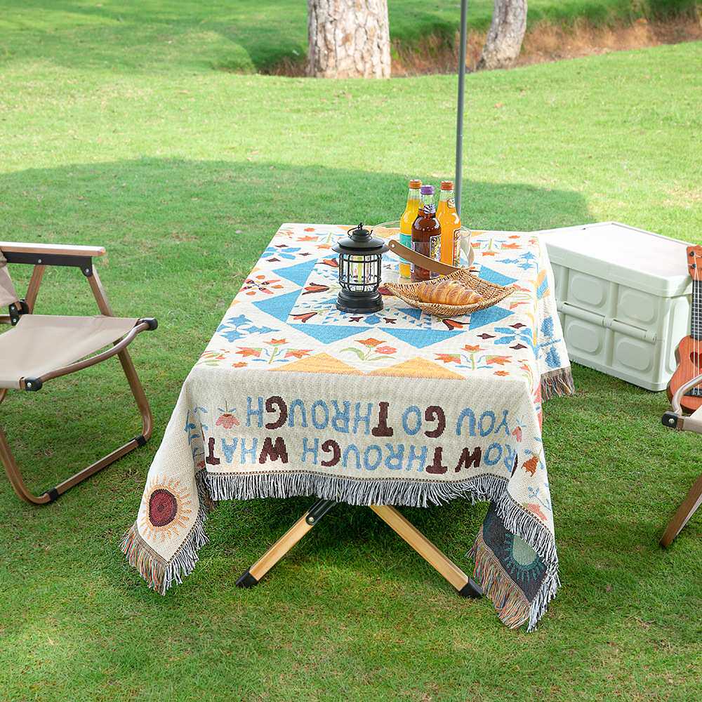 露营毯camping野营线毯波西米亚毯沙发毯印第安毯子户外露营盖