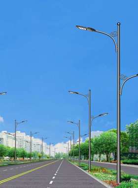 工程市政模组路灯庭院灯道路灯杆挑臂太阳能光控led市电户外