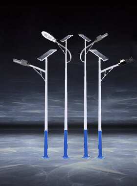 LED新农村路灯户外防水3/4/5/6/7/8米自弯海螺臂超亮乡村道路灯杆