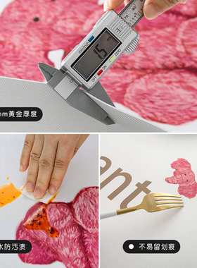 一件代发粉红色仿皮革桌布防水防油餐桌垫家用长方形仿皮革电视柜