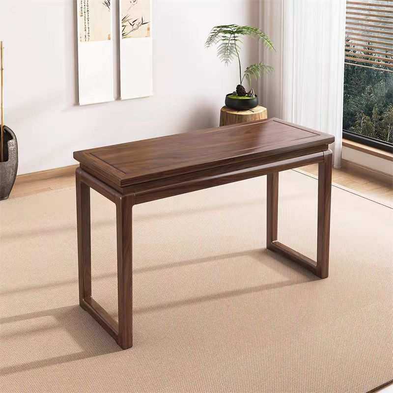 新中式榆木琴桌共鸣古琴桌琴凳实木古筝国学书法书桌仿古禅意桌子