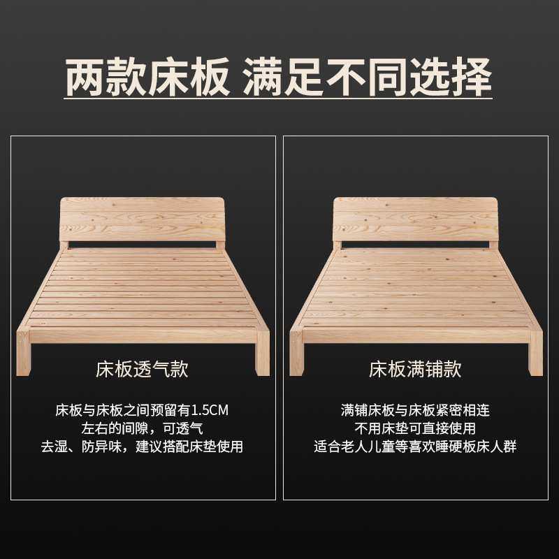 1.5米宿舍双人实木床经济型现代简约1.8m出租房简易单人床1.2床架