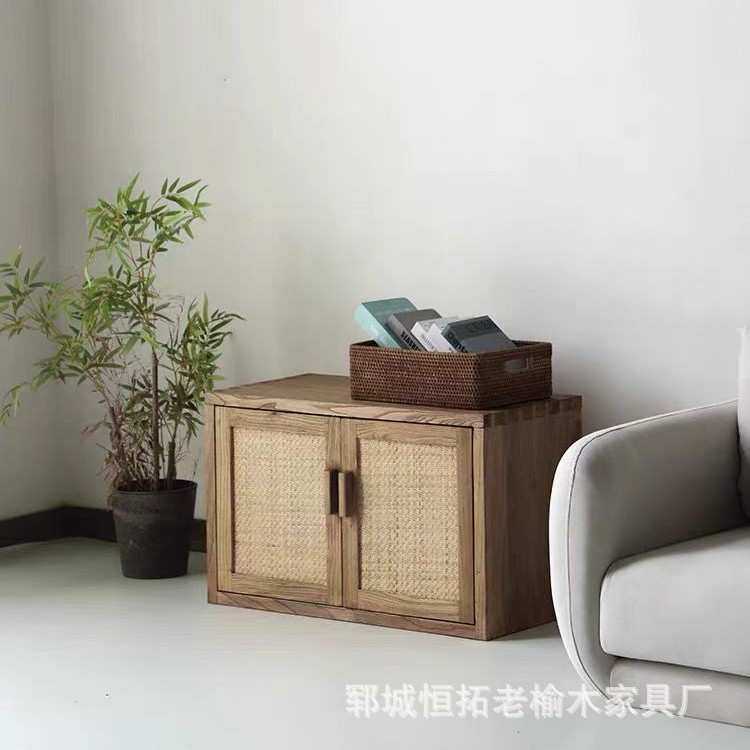 老榆木储物阳台地柜榻榻米炕柜收纳矮柜可坐人窗台书柜卧室飘窗柜,3C数码配件,USB灯,淘宝优惠券,粉丝福利购,淘宝优惠卷