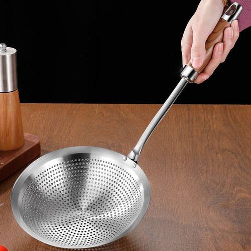 特厚316不锈钢漏勺家用一体笊篱成型饺子厨房油炸捞面过滤网火锅