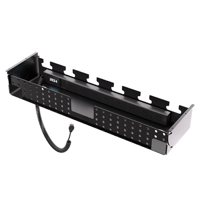 ZOMO 电源管理控制盒 升降桌理线架插排电线固定收纳槽电脑理线器