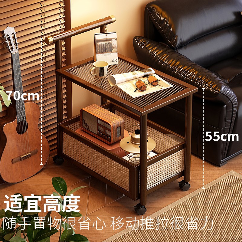 中古小推车复古可移动边几客厅沙发侧边柜置物架子高级感简约茶几