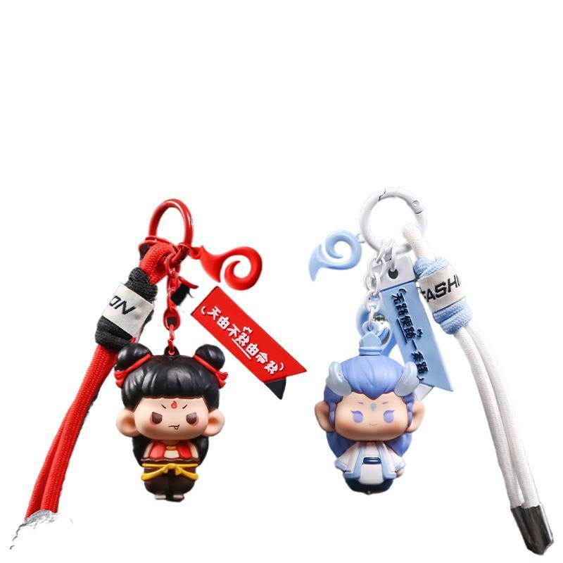 独家[火爆精品挂件]哪吒敖丙魔娃崛起电影同款钥匙扣书包挂件