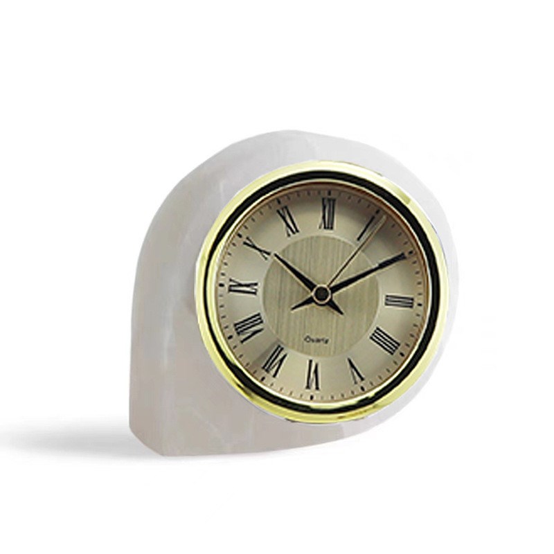 现代简约创意皮质时钟台钟桌面学习桌I家居床头柜软装饰品实用