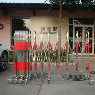 不锈钢可移动式拱形伸缩围栏幼儿园户外学校伸缩护栏折叠活动遮拦