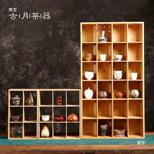 茶杯架子茶具收纳架存放架多格茶壶展示架多宝博古架九宫格茶柜子